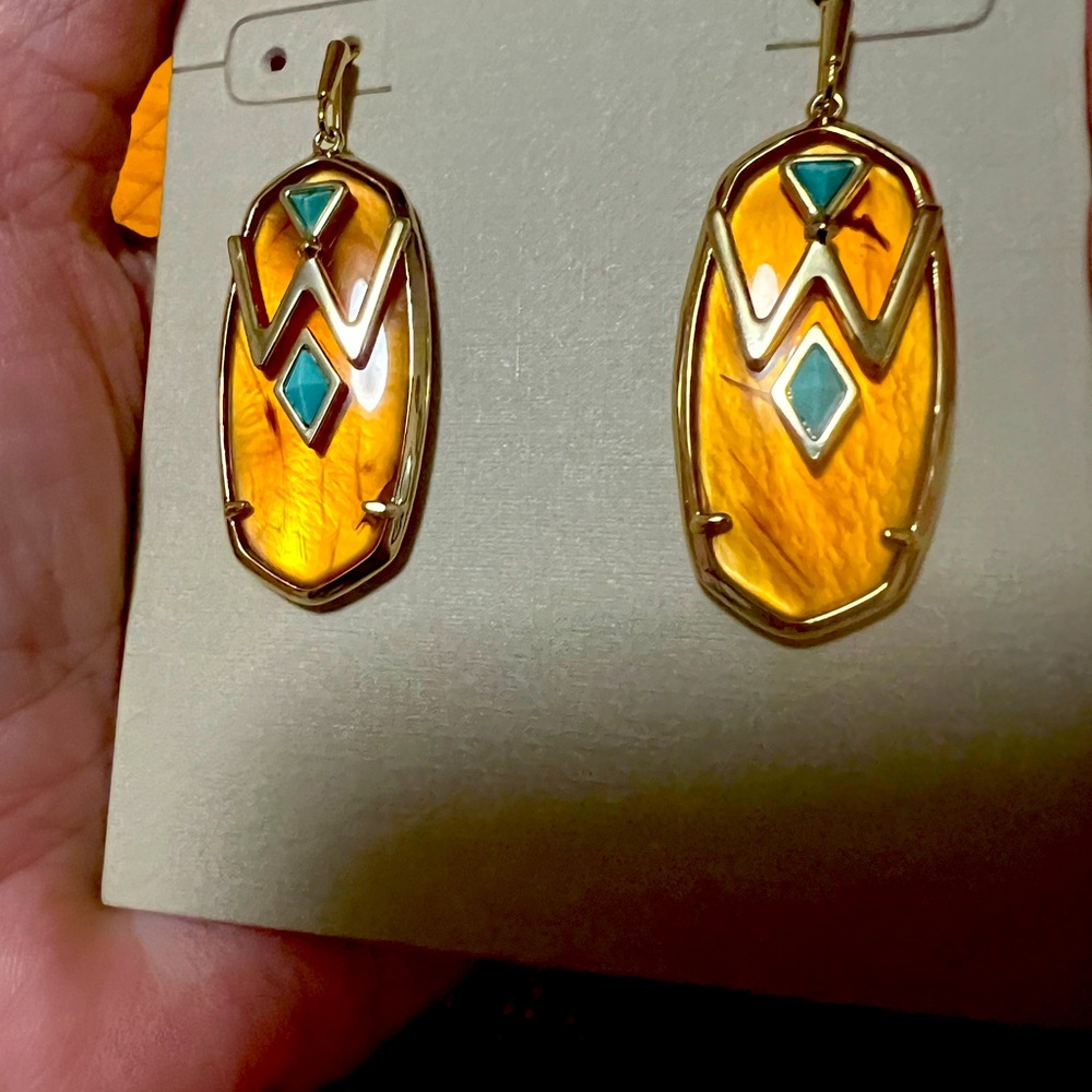 HTF NWOT Kendra Scott yellow rose Wrangler Edition Elle